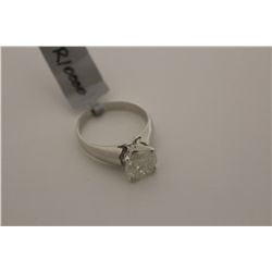 LADIES 14KT. WHITE GOLD DIAMOND SET ENGAGEMENT OR DRESS RING.