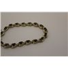 Image 2 : 10KT. YELLOW GOLD & RHODIUM FINISH NATURAL BLUE SAPPHIRE & DIAMOND SET BRACELET.