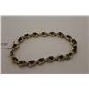 Image 3 : 10KT. YELLOW GOLD & RHODIUM FINISH NATURAL BLUE SAPPHIRE & DIAMOND SET BRACELET.