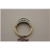 Image 3 : LADIES 10KT YELLOW GOLD & RHODIUM FINISH DIAMOND SET ANNIVERSARY OR DRESS RING.