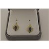 Image 1 : 14KT. YELLOW GOLD NATURAL BLUE SAPPHIRE PIERCED EARRINGS MADE IN AN ANTIQUE