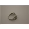 Image 2 : ONE LADIES 14KT. WHITE GOLD DIAMOND SET DRESS RING. FLORAL INSPIRED BAND STYLE