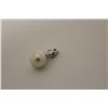 Image 1 : 18KT. WHITE GOLD WITH CULTURED PEARL & DIAMOND SET PENDANT.