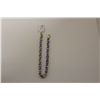 Image 1 : 10KT. YELLOW GOLD NATURAL TANZANITE BRACELET.