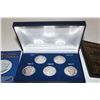 Image 2 : MILLION DOLLAR MORGAN COLLECTION 5 COIN SET WITH BOX + 24KT GOLD LAYERED BICENTENNIAL COLLECTION