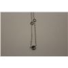 Image 2 : 10 KT. WHITE GOLD DIAMOND CHOKER LENGTH NECKLACE. FEATURES 3 ROUND BRILLIANT