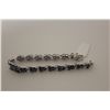 Image 2 : 925 MARKED STERLING SILVER NATURAL BLUE SAPPHIRE BRACELET.