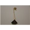 Image 1 : 14KT. YELLOW GOLD NATURAL AMMOLITE PENDANT IN A BEZEL SET DESIGN WITH 1