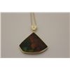 Image 2 : 14KT. YELLOW GOLD NATURAL AMMOLITE PENDANT IN A BEZEL SET DESIGN WITH 1