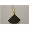 Image 3 : 14KT. YELLOW GOLD NATURAL AMMOLITE PENDANT IN A BEZEL SET DESIGN WITH 1