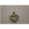 Image 1 : 14KT. YELLOW GOLD & RHODIUM FINISH DIAMOND SET HEART SHAPED PENDANT.
