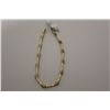 Image 1 : 18 KT. YELLOW GOLD DIAMOND SET BRACELET.  CLAW SET WITH A TOTAL OF 24 ROUND