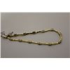 Image 3 : 18 KT. YELLOW GOLD DIAMOND SET BRACELET.  CLAW SET WITH A TOTAL OF 24 ROUND