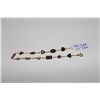 Image 2 : ONE 14KT YELLOW GOLD MULTI COLOUR NATURAL TOURMALINE BRACELET. APPROX 7.60 CARAT, 5 ROUND PINK