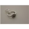 Image 1 : ONE LADIES STERLING SILVER NATURAL BROWN AND NEAR COLOURLESS DIAMOND SET DRESS RING.  7 SINGLE CUT