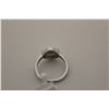 Image 2 : ONE LADIES STERLING SILVER NATURAL BROWN AND NEAR COLOURLESS DIAMOND SET DRESS RING.  7 SINGLE CUT