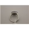 Image 2 : ONE LADIES STERLING SILVER NATURAL LAVENDER TANZANITE DRESS RING. ROUND SHAPED STARBURST CLUSTER