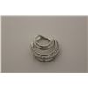 Image 1 : ONE 14KT WHITE GOLD DIAMOND SET PENDANT. ROUND SHAPED MODERN SLIDER DESIGN. DIAMETER 23MM