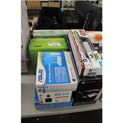 LOT OF ASSORTED ELECTRONICS INCLUDING X-BOX 360 ARCADE, ROUNTERS AND HP DESKJET PRINTER AND MORE!