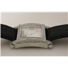 Image 2 : ONE STAINLESS STEEL CHOPARD HAPPY SPORT WRIST WATCH WITH A DIAMOND SET DIAL AND AFTERMARKET PAVE