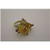 Image 1 : ONE 14KT YELLOW GOLD NATURAL CITRINE QUARTZ AND DIAMOND SET COCKTAIL STYLE LADIES DRESS RING.