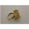 Image 2 : ONE 14KT YELLOW GOLD NATURAL CITRINE QUARTZ AND DIAMOND SET COCKTAIL STYLE LADIES DRESS RING.