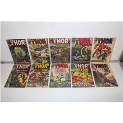 THOR #131 - 140 CONSECUTIVE (1966 -67) 10 ISSUE SILVER AGE RUN.  SOLID MID GRADE AVG. CLEAN,