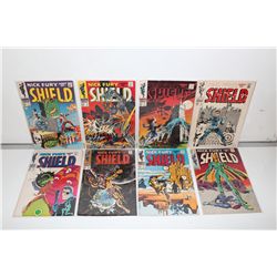 NICK FURY, AGENT OF SHIELD #1-8 CONSECUTIVE (1968-69) MID TO HIGH MID GRADE AVG. GLOSSY, TIGHT, &