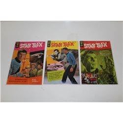 STAR TREK #1,2,&3 (1967-68) 1ST 3 ISSUES FROM THE CLASSIC SERIES, #2 & 3 ARE THE RARE VARIATION