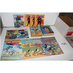 COLORING/ACTIVITY BOOKS LOT OF 29 (1970'S) SHADOW, ROY ROGERS, SUPERMEN'S ETC. + 4 OVERSIZED DISNEY