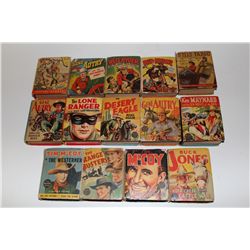 WESTERN BIG LITTLE BOOK LOT OF 14 (1936-49) GENE AUTRY, LONE RANGER, RED RYDER, ETC. LOW TO LOWER