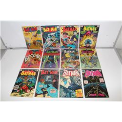 BATMAN #139-226 (1961-70) 12 ISSUE SILVER/EARLY BRONZE RUN #139 -1ST & ONLY APP. BAT-GIRL. LOW TO