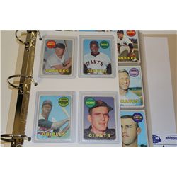 1969 TOPPS BASEBALL INCL. #500 MICKEY MANTLE #190 WILLIE MAYS AND MORE! 179 CARDS TOTAL IN MID TO