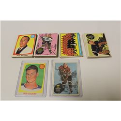 1961-62 TOPPS HOCKEY NEAR COMPLETE SET (50 OF 66 CARDS) INCLUDES STARS #1. P. WATSON, #2 TED GREEN