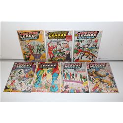 JUSTICE LEAGUE OF AMERICA #4, 9, 15-16 & 18-20 (1961-62) 7 EARLY JLA ISSUES #9- ORIGIN JLA, #4,