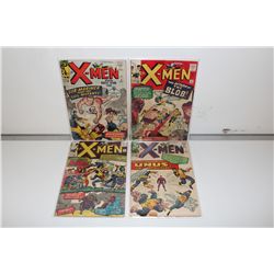 X-MEN #6-10 CONSECUTIVE (1964) #9-AVENGERS X-OVER #10-1ST APP. SILVER AGE KA-ZAR. LOW TO LOWER MID