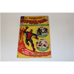 AMAZING SPIDER-MAN #8 (1964) FANTASTIC FOUR CAMEO, LOWER GRADE, PRESENTS NICELY. LAST PAGE MISSING