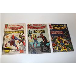 AMAZING SPIDER-MAN #23, 26 & 27 (1965) 3RD, 4TH AND 5TH APP. GREEN GOBLIN. #23 & 26 HAVE BOOK