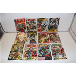 AVENGERS #59-70 CONSECUTIVE (1968-69) 12 ISSUE SILVER AGE RUN. SHARP MID GRADE AVG