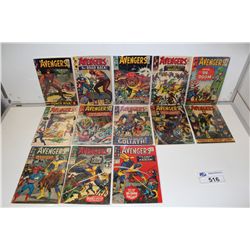 AVENGERS #21-30, 33-35 (1965-66) 13 ISSUE SILVER AGE RUN. LOWER MID GRADE AVG, FLAT, TIGHT &