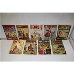 COMEDY/HUMOUR GOLDEN AGE LOT (1948-EARLY 50'S) MIXED LOT OF 9 ISSUES, ALL CANADIAN EDITIONS.