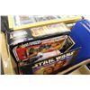Image 2 : BOX LOT OF ASSORTE STAR WARS TRADING CARDS, CREATURE CANTINA ACTION FIGURE WITH BOX AND MORE!