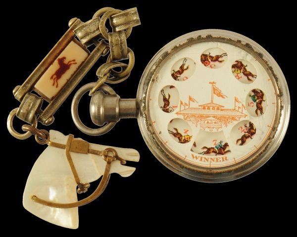Pocket Watch Horse Racing Game & Horse Fob