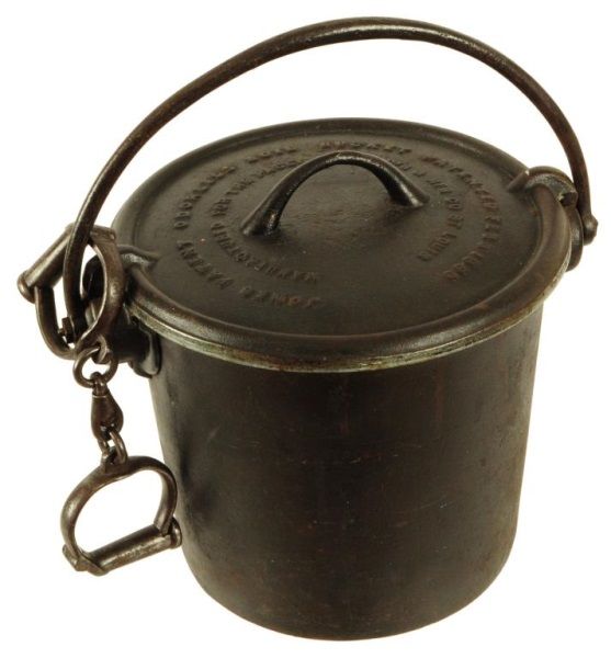 1880s Cast Iron Prison Soil Bucket with Cuff
