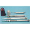Image 1 : Four assorted propelling pencils and a leather cased silver thimble £60-80...