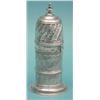 Image 1 : A George V Britannia Standard silver lighthouse caster, with spiral fluted body, 6.5ins., 1934 (7...