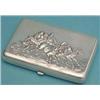 Image 1 : A Russian 84 Zolotnik cigarette case, decorated with a cart drawn by 3 horses, 4.25ins. £250-300...