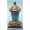 Image 1 : An Arts & Crafts silver and plique a jour vase and cover, designed and made by Harry Isaac with a...