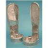 Image 1 : A pair of George V Britannia standard silver wall sconces with armorial engraved back plates, 12i...
