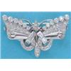 Image 1 : A Continental white gold butterfly brooch pave set round and baguette cut diamonds, the detachabl...